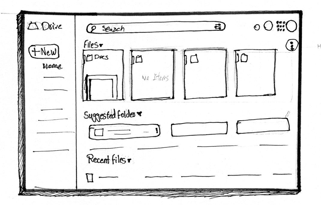 Low fidelity sketch 1