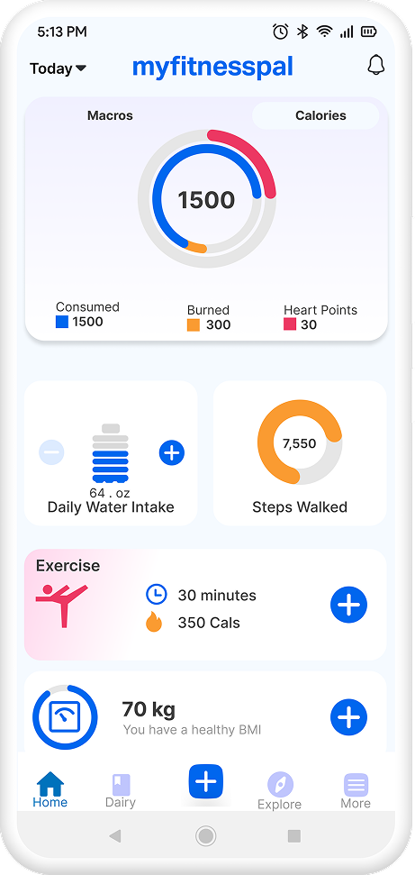 MyFitnessPal App UI Redesign