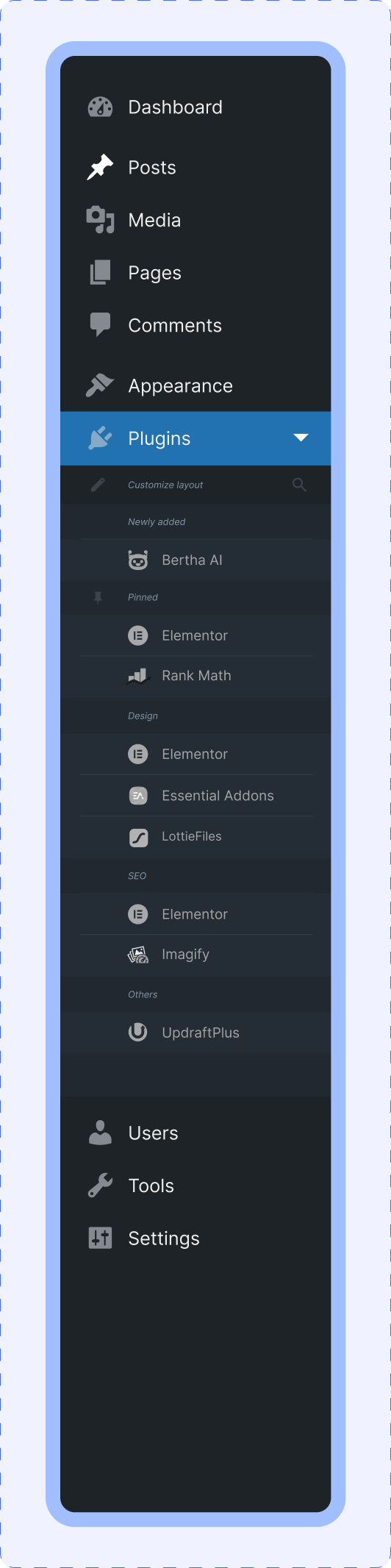 Expanded Sidebar View