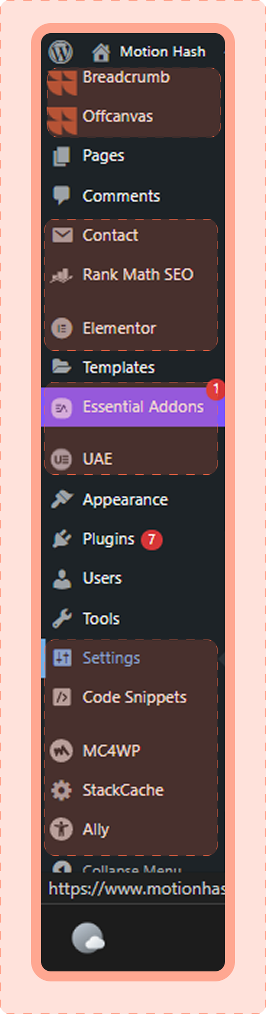 Original Cluttered Sidebar