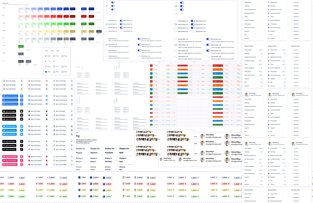 Comprehensive UI Component Library and Token Sheets